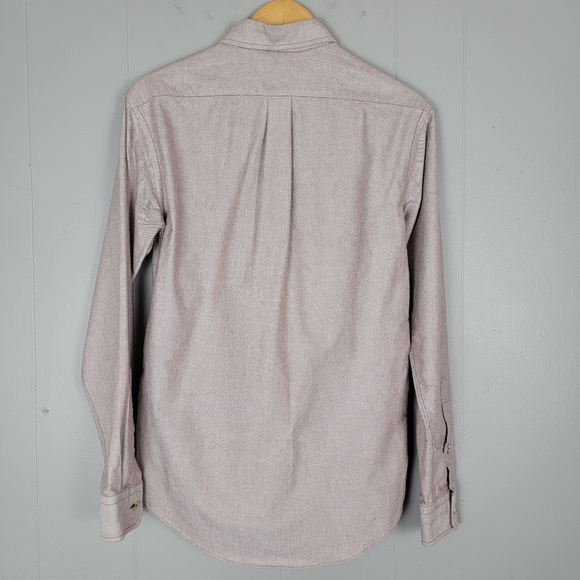 Raleigh Denim Workshop Welt Pocket Twill Buttonup Shirt Mens Medium Fuchsia - Picture 9 of 12